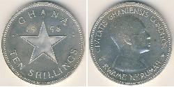 10 Shilling Ghana 銀 