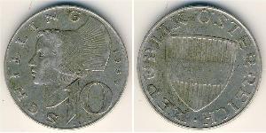 10 Shilling 奥地利 銀 