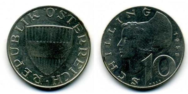 10 Shilling 奥地利 銀 