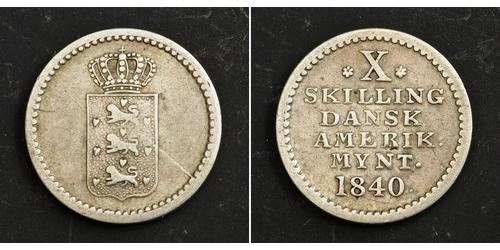 10 Skilling 丹麦 銀 弗雷德里克六世 (丹麦) (1768 - 1839)