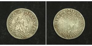 10 Sol Reino de Francia (843-1791) Plata Luis XIV de Francia (1638-1715)