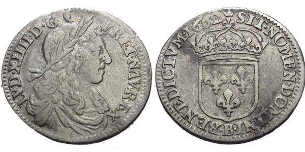 10 Sol Reino de Francia (843-1791) Plata Luis XIV de Francia (1638-1715)