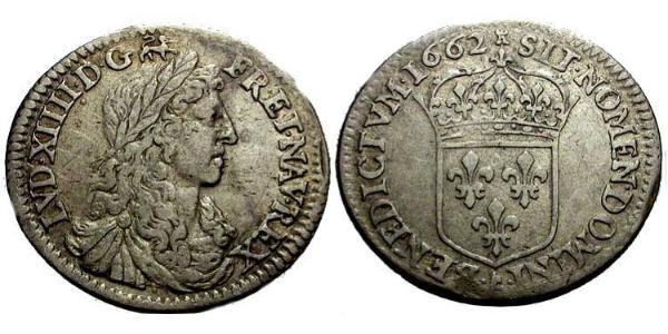 10 Sol Kingdom of France (843-1791) Silber Ludwig XIV (1638-1715)