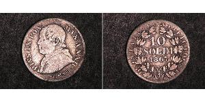 10 Soldo États pontificaux (752-1870) Argent Pie IX (1792- 1878)