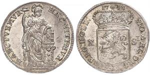 10 Stuiver Pays-Bas Argent 