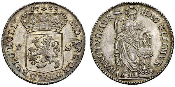 10 Stuiver Pays-Bas Argent 