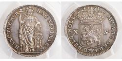 10 Stuiver Países Bajos Plata 