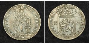10 Stuiver Países Bajos Plata 