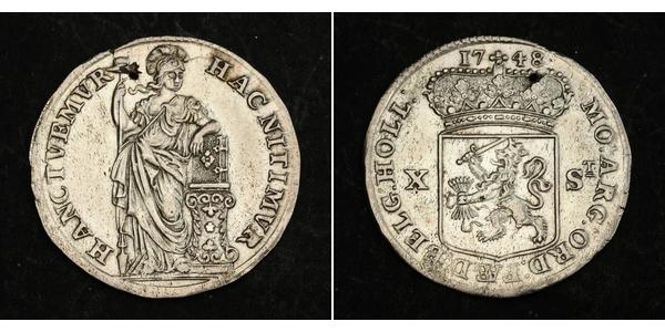 10 Stuiver Países Bajos Plata 