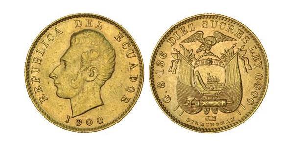 10 Sucre Ecuador Oro 