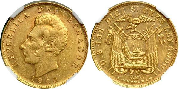 10 Sucre Ecuador Oro 