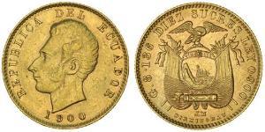 10 Sucre Ecuador 金 