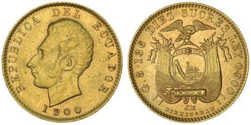 10 Sucre Ecuador 金 