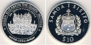 10 Tala Samoa Argento 