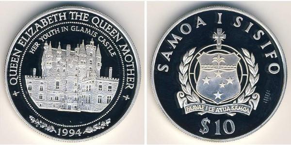 10 Tala Samoa Argento 