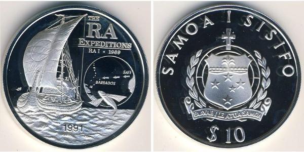 10 Tala Samoa Argento 