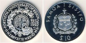 10 Tala Samoa Plata 