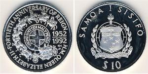 10 Tala Samoa Plata 