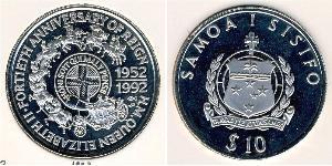 10 Tala Samoa Silver 