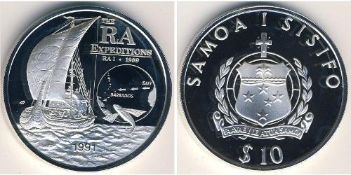 10 Tala Samoa Silver 