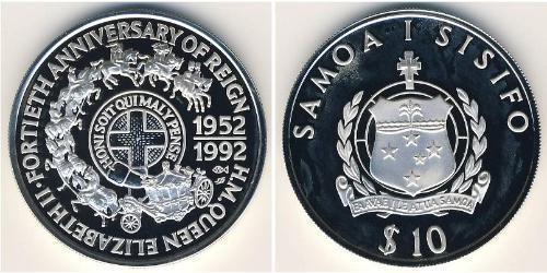 10 Tala Samoa Silver 