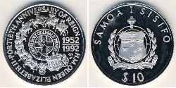 10 Tala Samoa 銀 