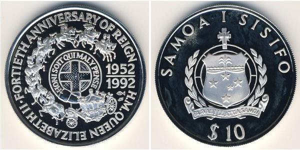 10 Tala Samoa 銀 