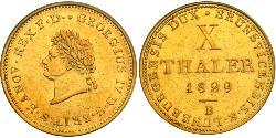 10 Thaler States of Germany Or George IV (1762-1830)
