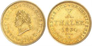 10 Thaler States of Germany Or George IV (1762-1830)