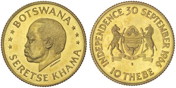 10 Thebe Botswana Oro 