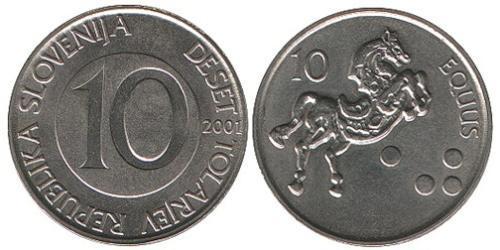 10 Tolar Slowenien Kupfer/Nickel 