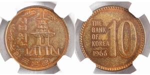 10 Won Südkorea Messing 