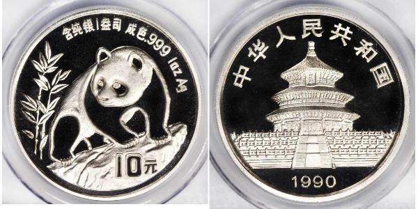 10 Yuan Cina Argento 