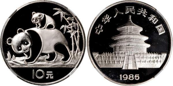 10 Yuan Cina Argento 