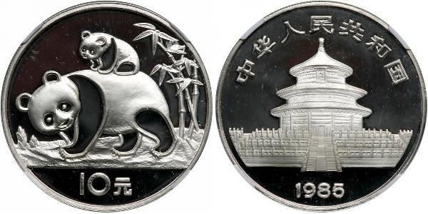 10 Yuan Cina Argento 