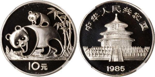 10 Yuan Cina Argento 