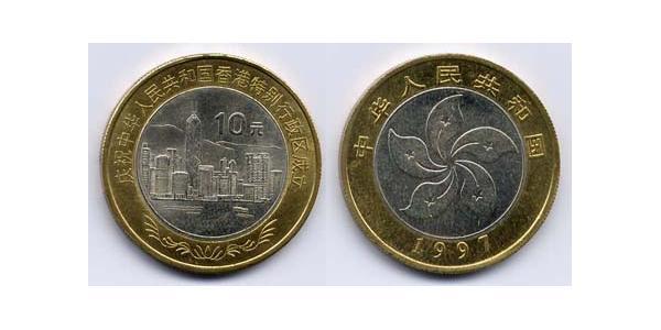 10 Yuan China Bimetal 