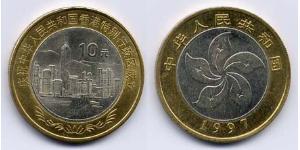 10 Yuan 中华人民共和国 Bimetal 