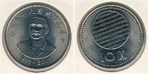 10 Yuan Taïwan Cuivre/Nickel 