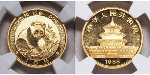 10 Yuan República Popular China Oro 