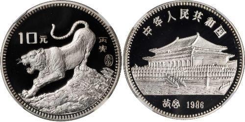 10 Yuan Volksrepublik China Silber 