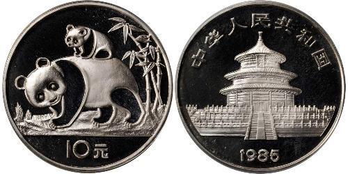 10 Yuan Volksrepublik China Silber 