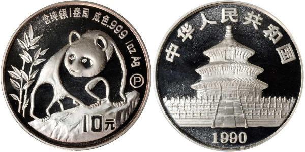 10 Yuan Volksrepublik China Silber 