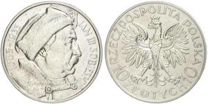 10 Zloty Pologne / Deuxième République de Pologne (1918 - 1939) Argent Jean III Sobieski (1629-1696)