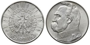 10 Zloty Seconda Repubblica Polacca (1918 - 1939) Argento Józef Piłsudski