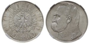 10 Zloty Seconda Repubblica Polacca (1918 - 1939) Argento Józef Piłsudski