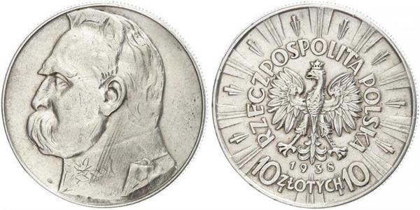 10 Zloty Seconda Repubblica Polacca (1918 - 1939) Argento Józef Piłsudski