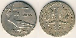 10 Zloty République populaire de Pologne (1952-1990) Cuivre/Nickel 