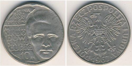 10 Zloty République populaire de Pologne (1952-1990) Cuivre/Nickel 