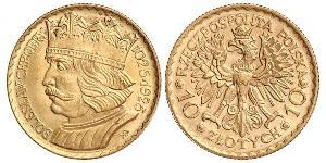 10 Zloty Second Polish Republic (1918 - 1939) Gold 